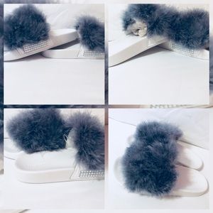 Faux Fur Slides